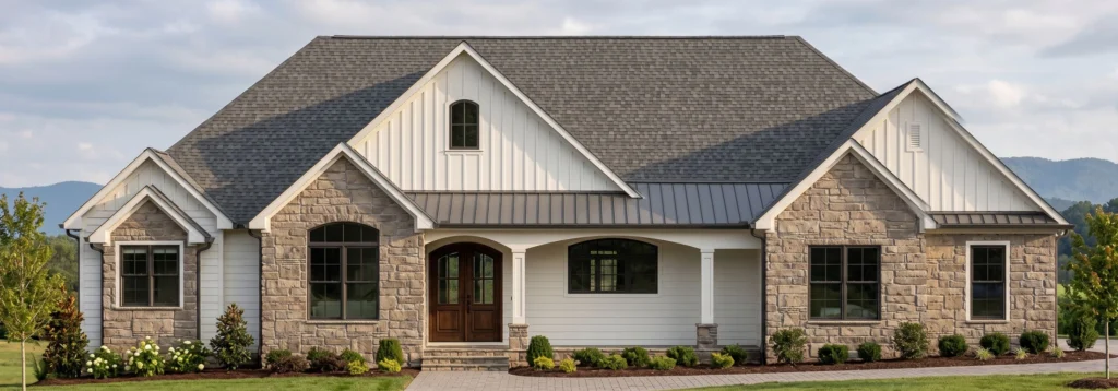 Exterior rendering of The Maryville house plan by Mike Stevens Homes